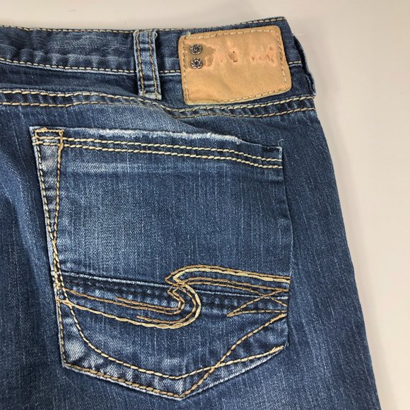 Silver Jeans Men's 37 x 30* Grayson Heritage Straight Leg Blue Faded Denim Pants - Picture 10 of 16